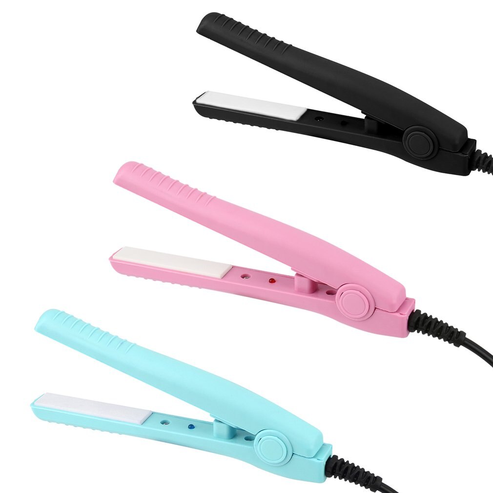Keramisk hårkrøller og rettetang hår permanent hår styling apparat hårkrimmer mini elektrisk skinne flatt jern  oss 220v