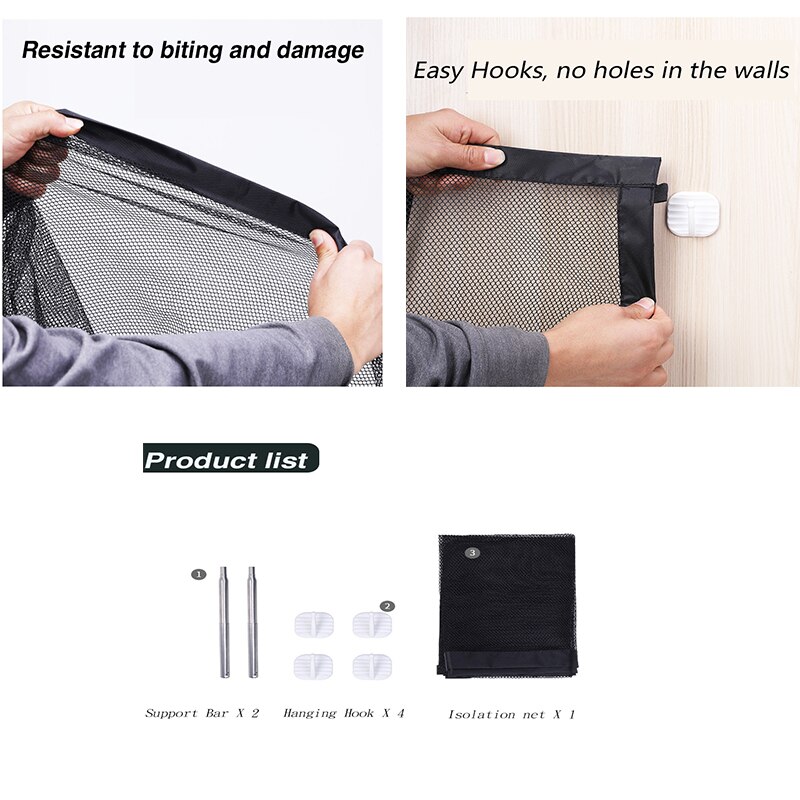 Hek voor huisdieren om te voorkomen dat honden de slaapkamer binnenkomen om honden te bewaken