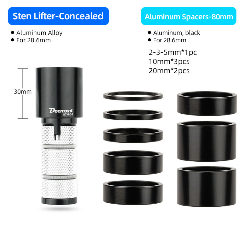 Bicycle Handlebar Stem Extender for Glossy Carbon Fiber Alloy Steel Fork MTB Road BMX Bicycle Fork Hidden Riser Adapter: PURPLE