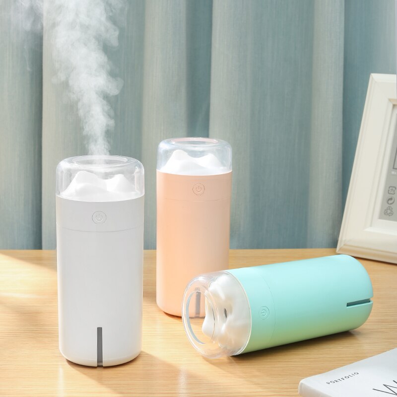 Ambientador para el coche, Humidificador Dashan, USB, Mini difusor ultrasónico de aceites esenciales, vaporizador purificador de aire para la oficina con luz LED nocturna