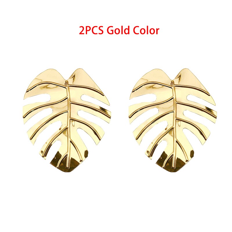 12 unids/set de servilleteros de hojas, juego de servilletas, servilleta de mesa, hebilla para boda, , celebración, Decoración de mesa de cena: 2Pcs Gold