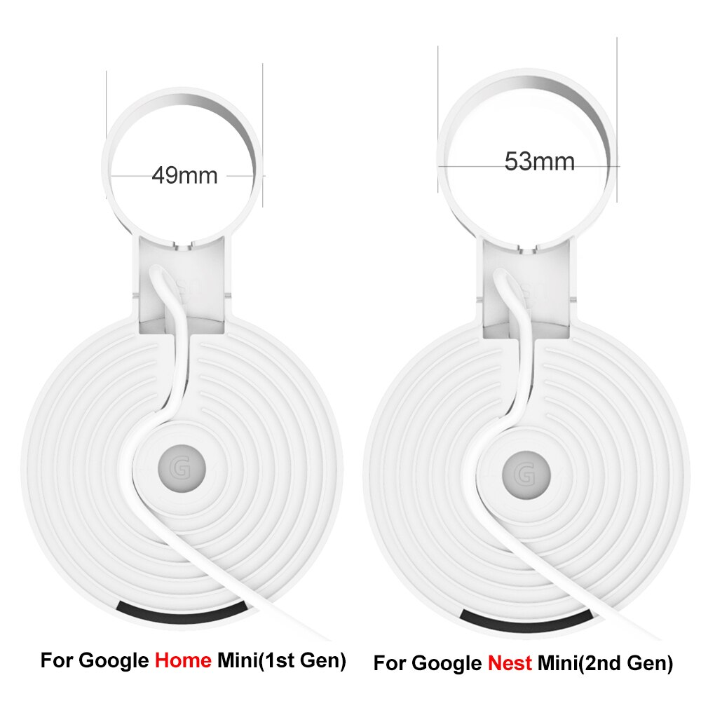 Soporte de pared de enchufe gestión de Cable de datos para Google Home Mini (1ª generación) adecuado para Google Nest Mini (2ª generación)