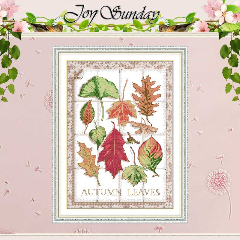 Autumn leaves patterns counted Cross Stitch 11CT 14CT Cross Stitch Set DIY Cross-stitch Kit Embroidery Needlework
