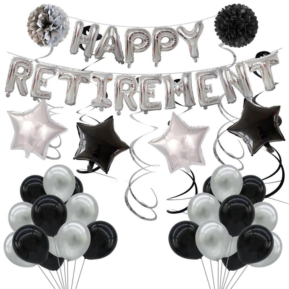 16-inch letter HAPPY RETIREMENT Balloon set Retirement Party Balloon