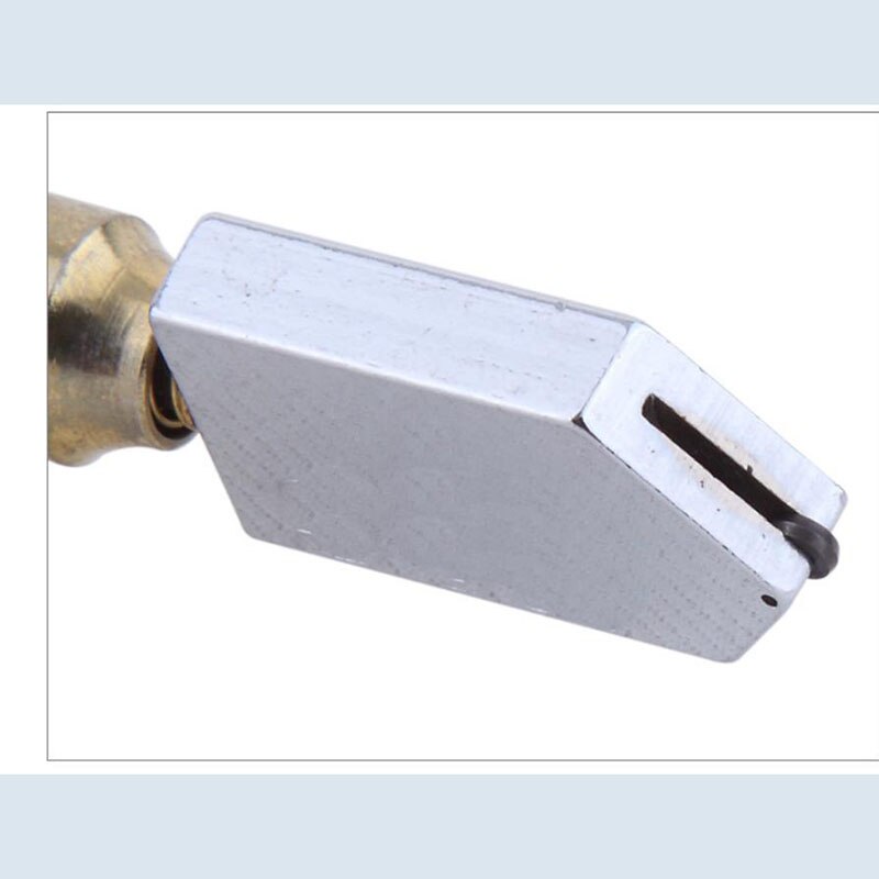 Glass Cutter Diamond Tip Steel Blade Cutting Tool Oil Feed Glass Cutter Antislip Metal Handle 3-12mm 180mm For Hand Glass Cutter