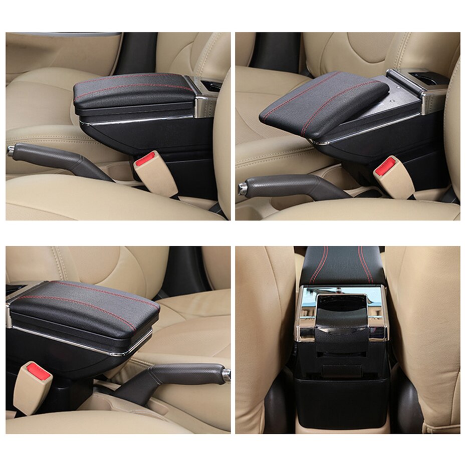 Car Armrest Arm Rest Rotatable For Mazda 2 Demio - Center Centre Console Storage Box