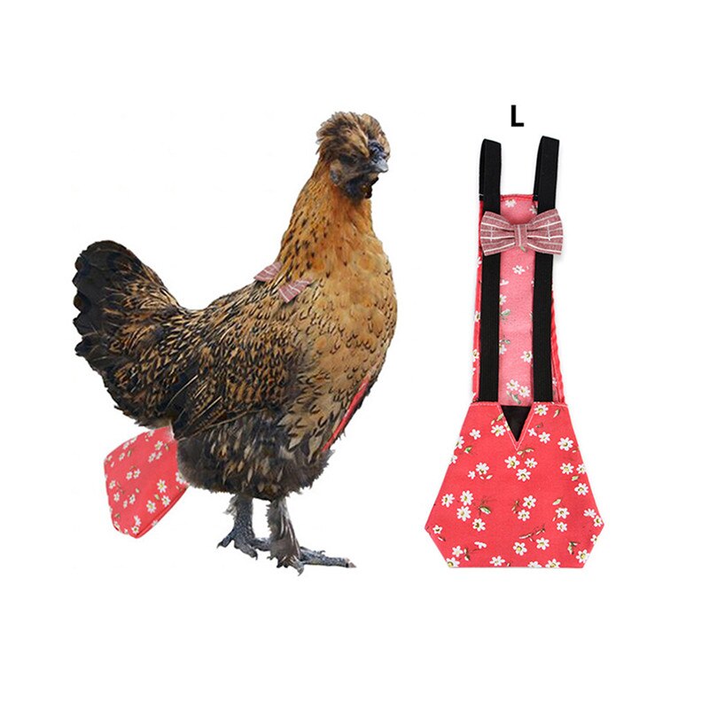 S/M/L Size Farm Huisdier Gans Eend Kip Gevogelte Verstelbare Luier Creatieve Huisdier Fysiologische Broek Voor Kip eend: Red L