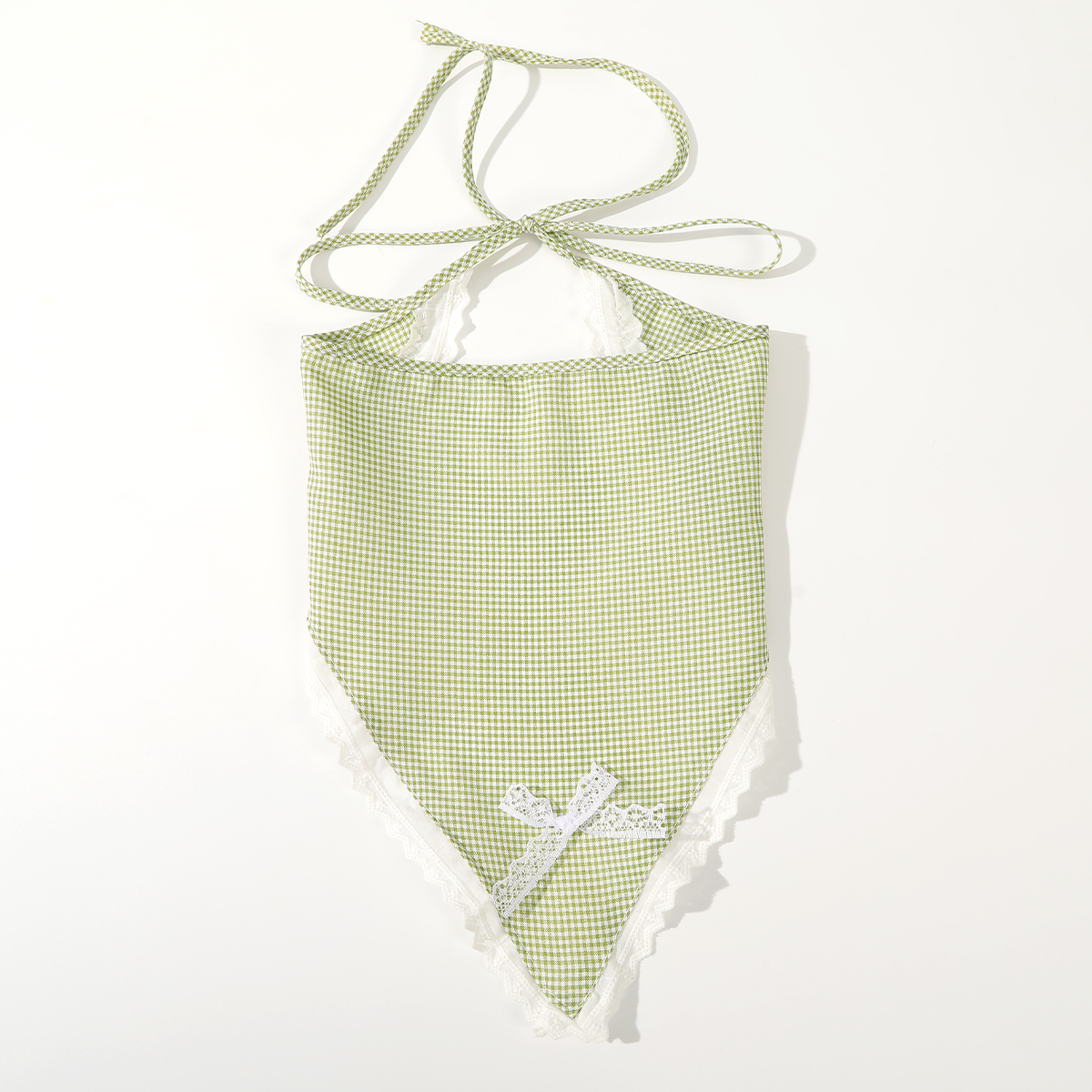 Bufanda triangular con estampado de tela, bandas para el cabello con flores, turbante, Bandana, diademas para mujer, accesorios para el cabello Retro dulces: Verde militar