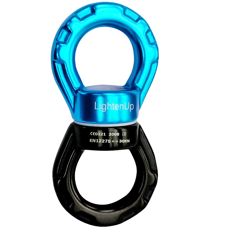 Climbing Swivel Aluminum Alloy Triangular Rotational Device Spinner 30KN 360 Degree Rope Swivel Connector for Hammock: 02