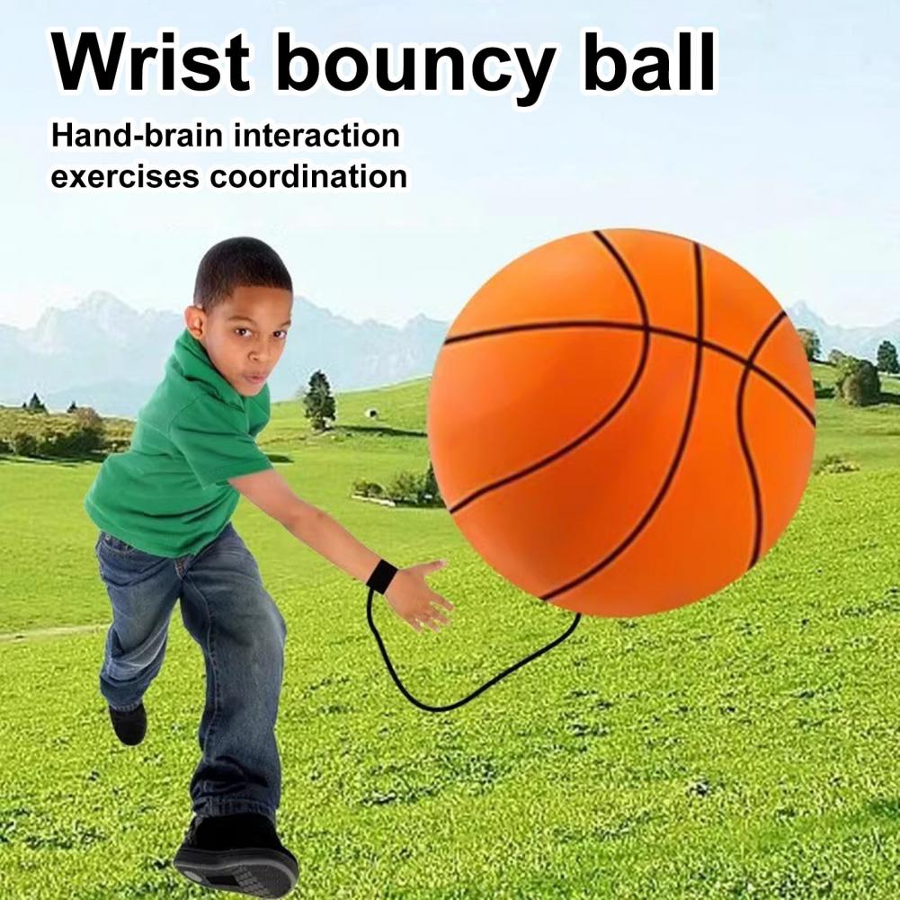 Handgelenk-Rücklaufball, Gummi-Sportball mit Handschlaufe, Rebound, Hüpfball, Spielzeug, Basketball, Baseball, Fußbälle, Armband-Spielzeug