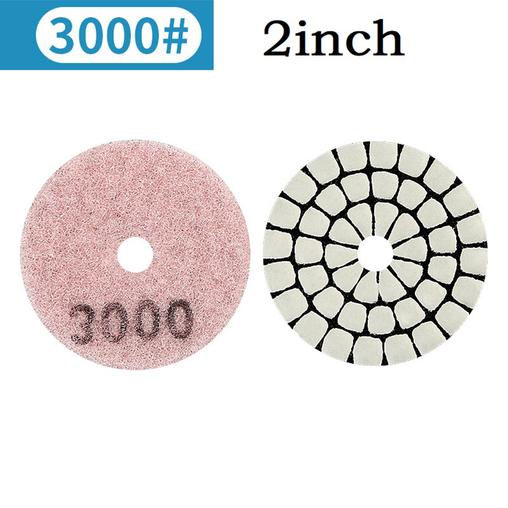 2 Zoll 55 mm Diamant-Trockenpolierpad Granit Marmor Schleifscheibe Keramik Stein Polierer Scheibe Schleifmittel Werkzeug Schleifscheiben: Grey