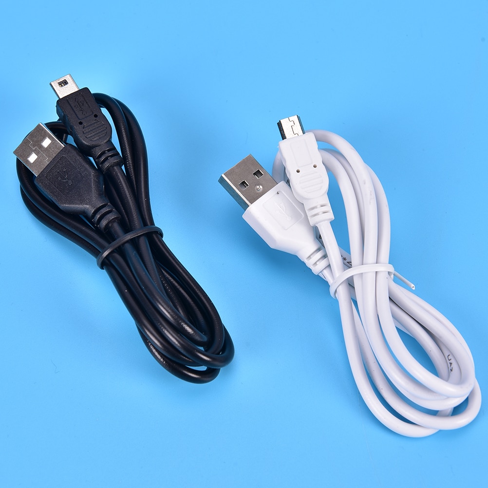 Cargador de teléfono de 1m, largo, Cable MINI USB, sincronización y carga, tipo A 5 pines B