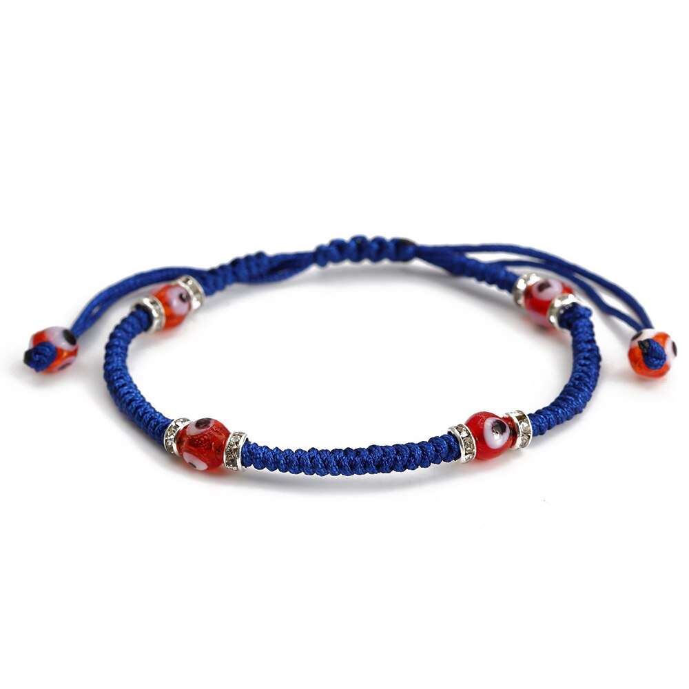 Evil Eye 1Pc Gevlochten Zwart Armband Ronde Trendy Evil Eye Charm Armband Voor Vrouw Man Verjaardag: BU