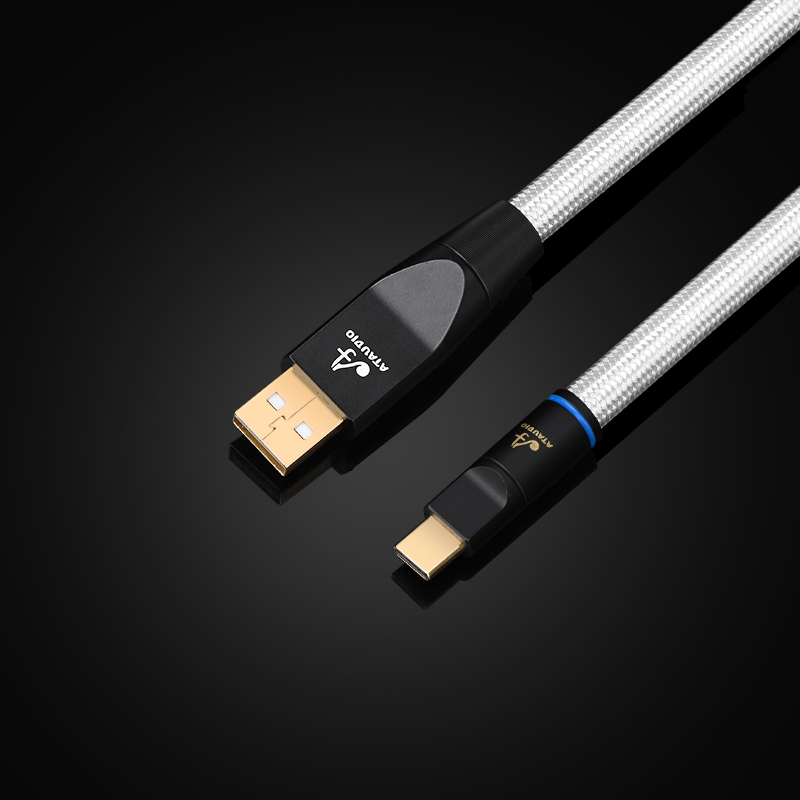 Ataudio hifi usb-kabel dac ab cb cc digital ab lyd a til b high-end type a til type b hifi usb otg type c-kabel: Hvid / 1m