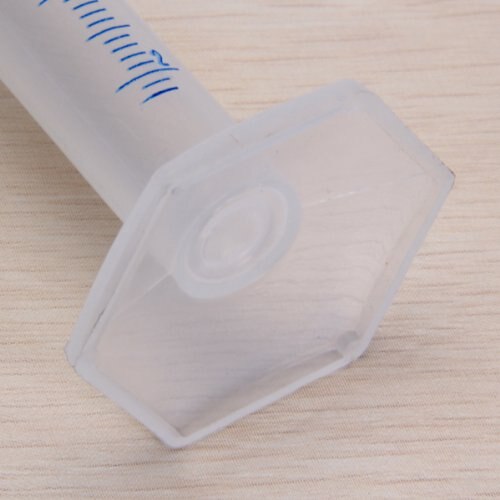 10 ml Transparent plastic graduated tube.