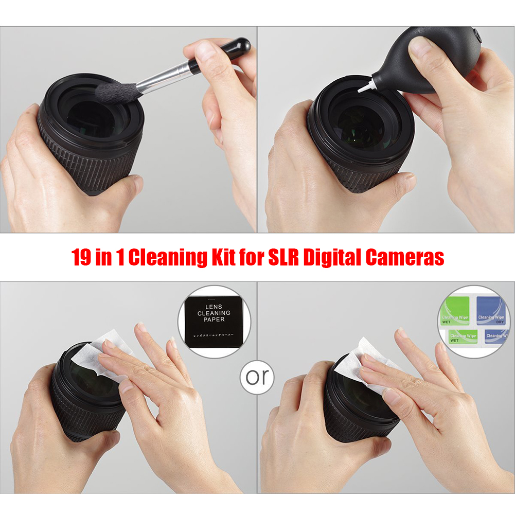 19Pcs Camera Cleaner Kit DSLR Lens Camera Sensor Cleaning Lens Digital Camera Sensor Cleaning Camera Cleaner Kit