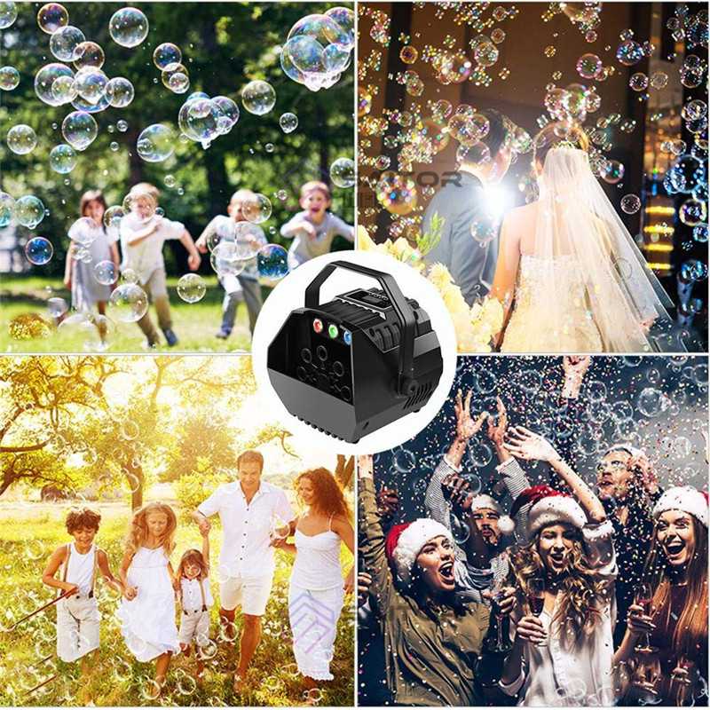 ah CONDOTTO il mini Bolla Macchina di Effetto di Fase Macchina Della Bolla Scena del Matrimonio Romantico Bolla con la Cassa di Batteria per le Imprese Della Decorazione Della Casa