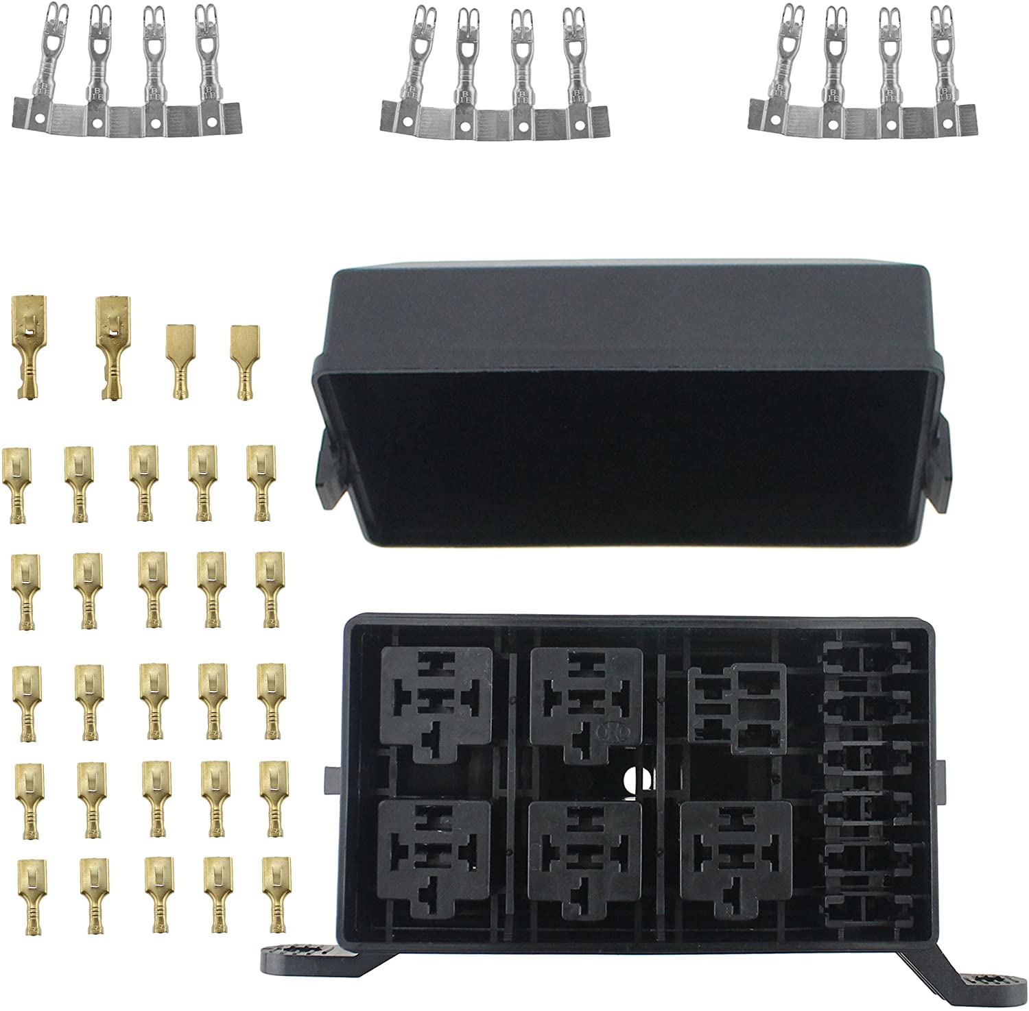thumbnail image 2 of Universal 6-Way Fuse Box With 6 Relays – 12V ATC/ATO Fuse Holder For Car, Truck, Marine 2 of 5