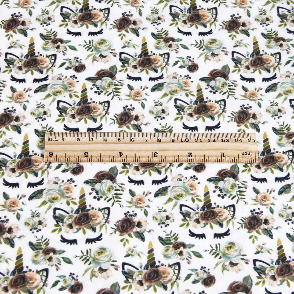 50*145Cm Eenhoorn Vogel Polyester Katoenen Doek Gedrukt Naaien Quilten Stoffen Patchwork Handwerken Diy Handgemaakte Materiaal, 1Yc3176: 1059900001