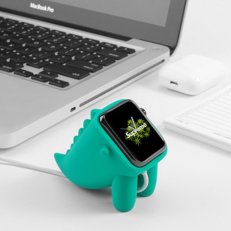 Leuke Dinosaurus Horloge Stand Voor Apple Serie 6/5/4/3/2/1 44Mm/42Mm/40Mm/38Mm Nachtkastje Accessoires Horloge Opladen Base