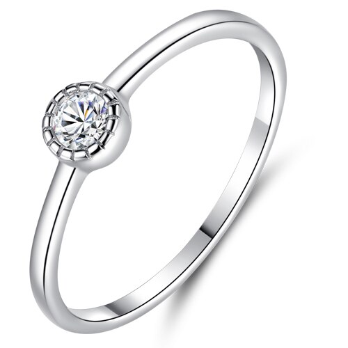 ELESHE-anillo de compromiso de plata de ley 100% con Zirconia cúbica, joyería fina de lujo, para mujeres: 6 / YJ2126