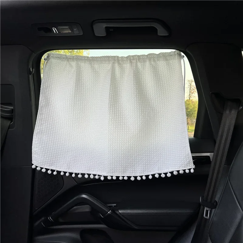 1PC Cute Cartoon Car Curtain Sunshade Curtain Essential Summer Car Sunscreen Curtains Keep Your Car Interior Cool & Protected: Khaki