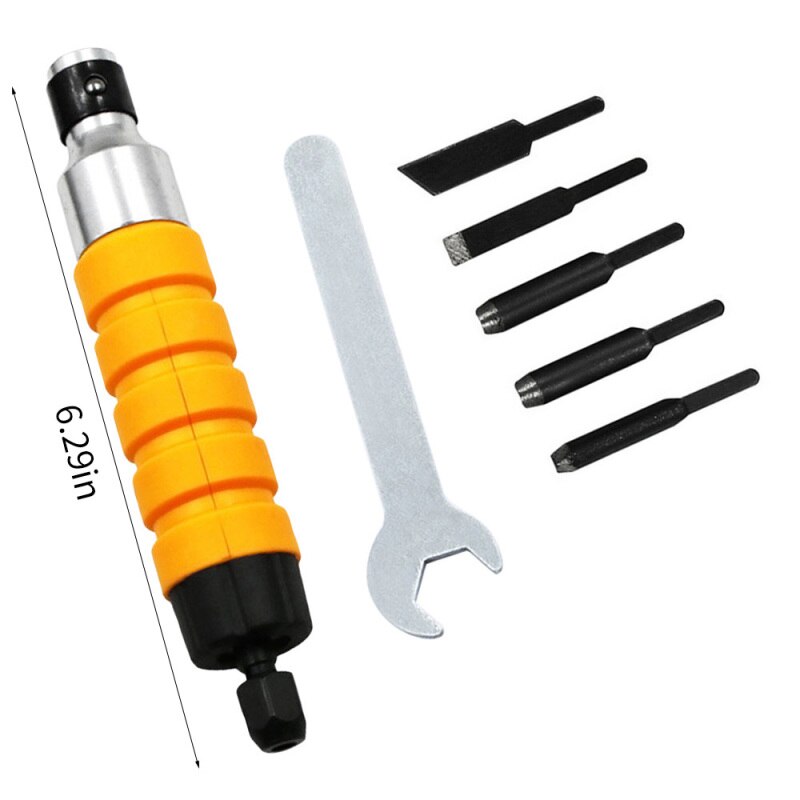 7 Pcs/8 Pcs or Flexible Shaft Alloy Electric Chisel Wood Carving Machine Woodworking Small Spanner with Tips Carpenter Tools: A