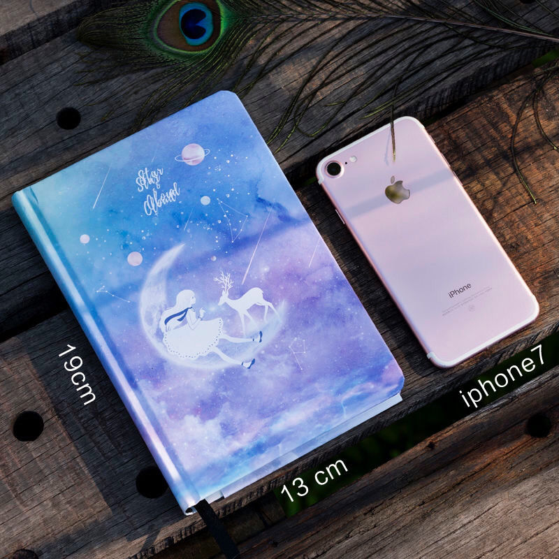 Dream Girl Hardcover Sketchbook Notepad Diary Drawing A5 Student Colorful Inner Page Illustration Notebook