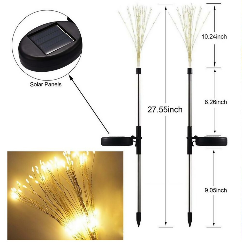 Solar- angetrieben Freien Gras Globus Löwenzahn Lampe 90/120/198 LED Für Garten Rasen Landschaft Lampe Licht