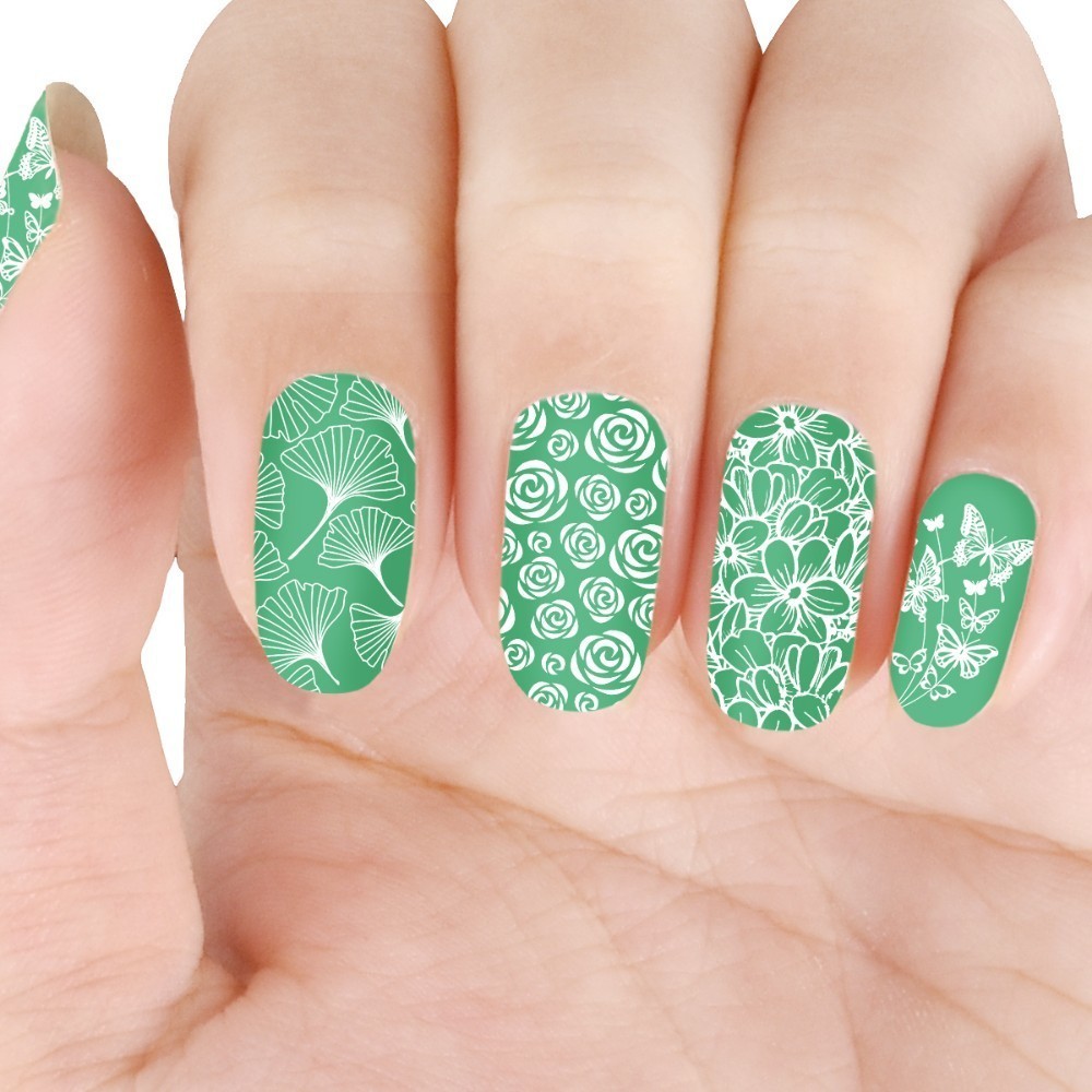 1PCS BeautyBigBang XL 022 Sunflower Butterfly Nail Plates Stamp Stencil For Stamping 3D Mold Geometry Print