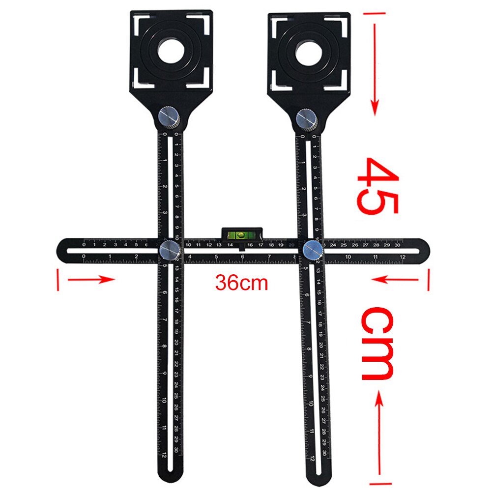 Ceramic Tile Hole Locator Template for Drilling Holes Divider Drill Bit Locator Handle Ruler Woodworking Construction Tool