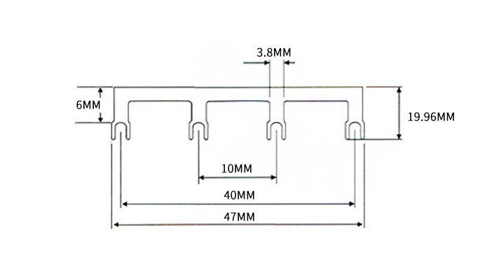 1 Pcs 3TS31 01-0x Ac Schakelaar Kortsluiting Strip 10 Mm Kortsluiting Strip Terminal Blok 4-Positie Korte circuit Strip