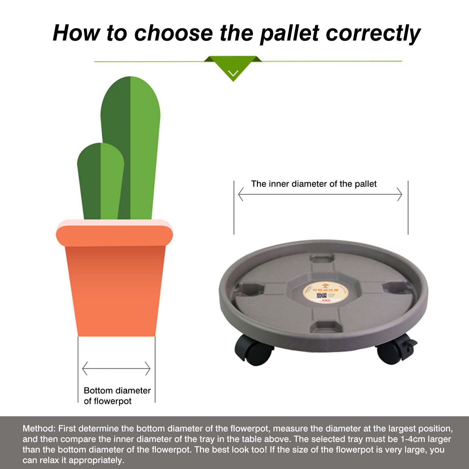 Movable Flower Pot Holder, Universal Wheel, Mobile Tray, Plastic Vase With Roller, Round Chassis, Potted Plants Receiving Water