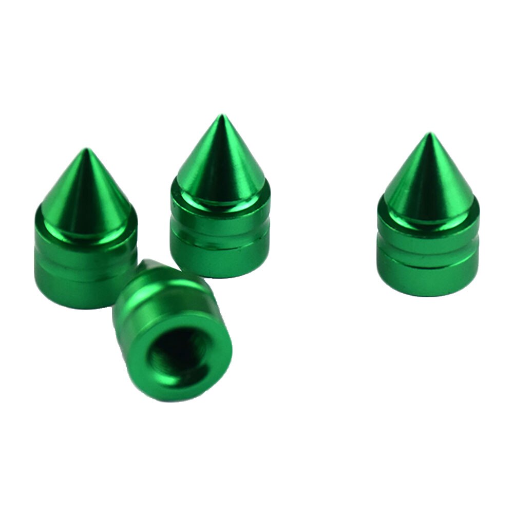 Válvula de aire para neumático de coche, 4 Uds., con forma de torre, de Metal, a prueba de polvo: green