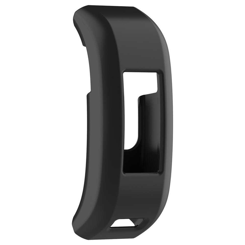 Eieuuk zachte siliconen vervangende band beschermhoes voor de garmin vivosmart hr activity tracker: Zwart