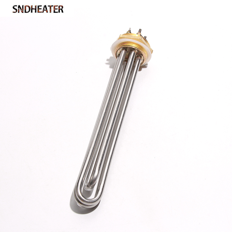 SNDHEATER Elektrische Boiler DN32 DN40 DN50 Dompelverwarmingselement SUS304 220V Buisvormige Booster 3KW 4.5KW 6KW 9KW 380V 12KW