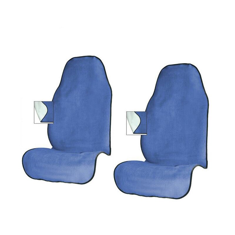 2pcs Sports Towel Seat Cushion Beach Mat Universal Fit All Car SUV Truck Seat Protector Send From USA: Blue-2pcs