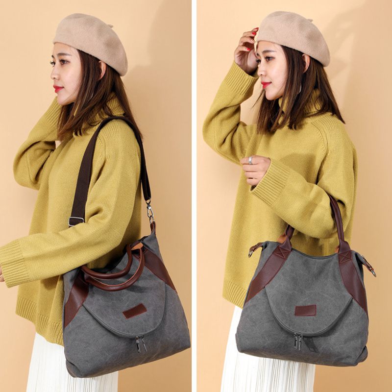 Women Handbags Korean Style Canvas Shoulder Bags Ladies Crossbody Bag For Woman Classic Canvas Hand Bag S2266