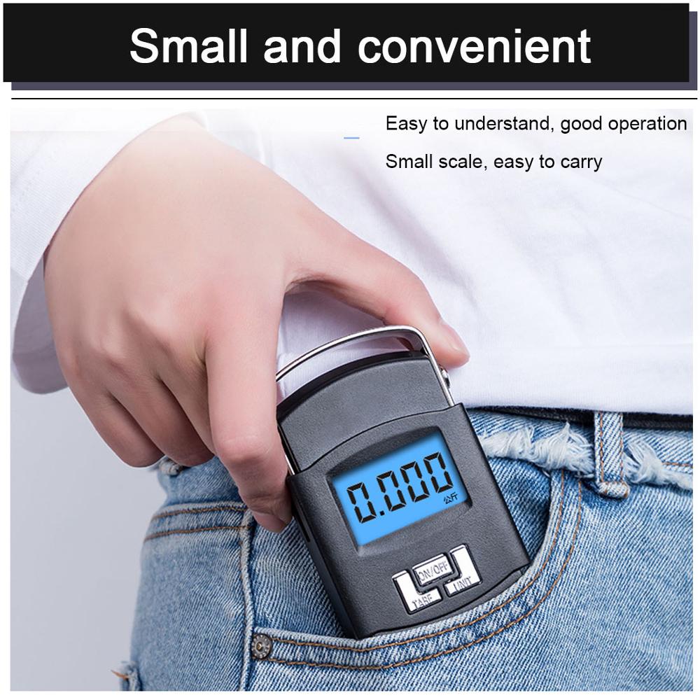 BOBI 50KG 10g Electronic Portable Digital Scale Hanging Hook Fishing Travel Double Precision Luggage Weight Scale Balance Scales