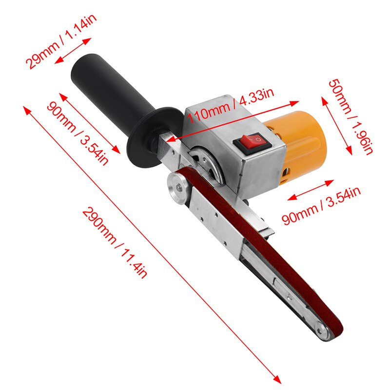Bricolage Mini courroie ponceuse ponceuse ponçage polissage meulage clé pièces d'outils