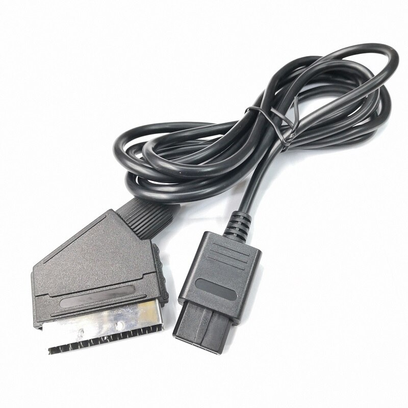 21 Pin 1.8M A/V TV Video Scart RGB Cable euro scart plug Gaming cord wire for Nintendo SNES Gamecube and N64 Console