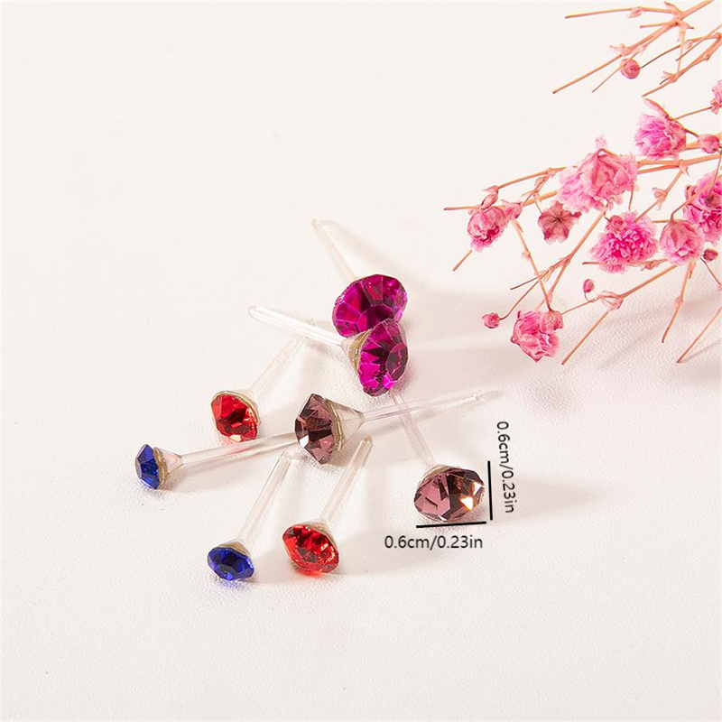 Novo 36 pares/set tamanho misto colorido cristal brincos conjunto feminino plástico strass brincos conjuntos para menina jóias festa presente
