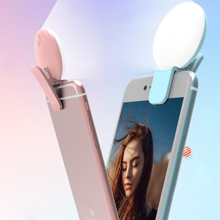 Lumière de remplissage LED pour téléphone portable, effet miroir en forme de cœur, Mini caméra de nuit, Selfie