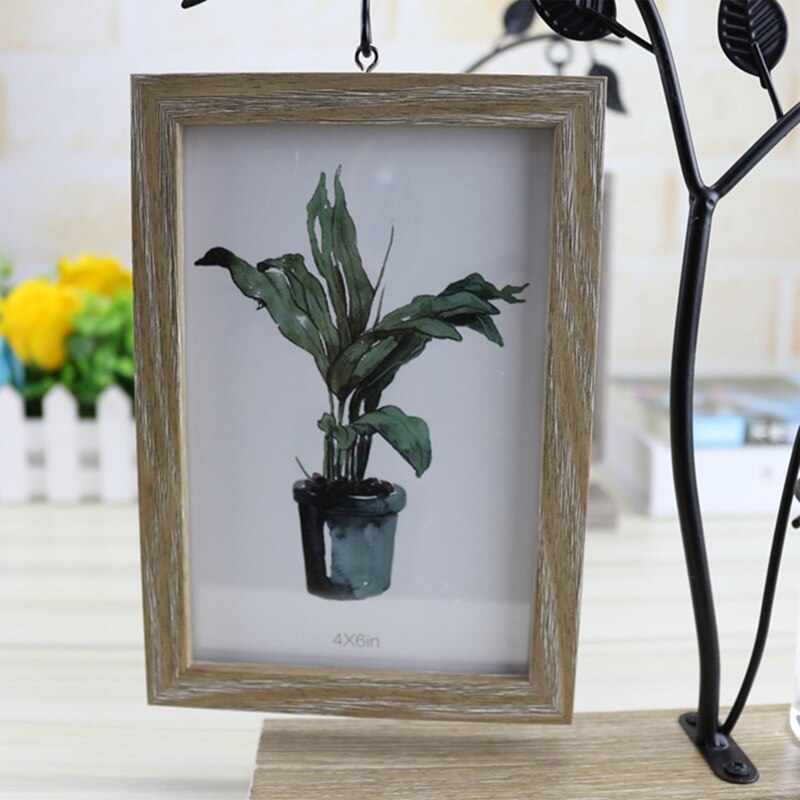 Family Piture Frame 4x6 Vertical Metal Tree Desk Photo Frames with Glass Terrari D0AD