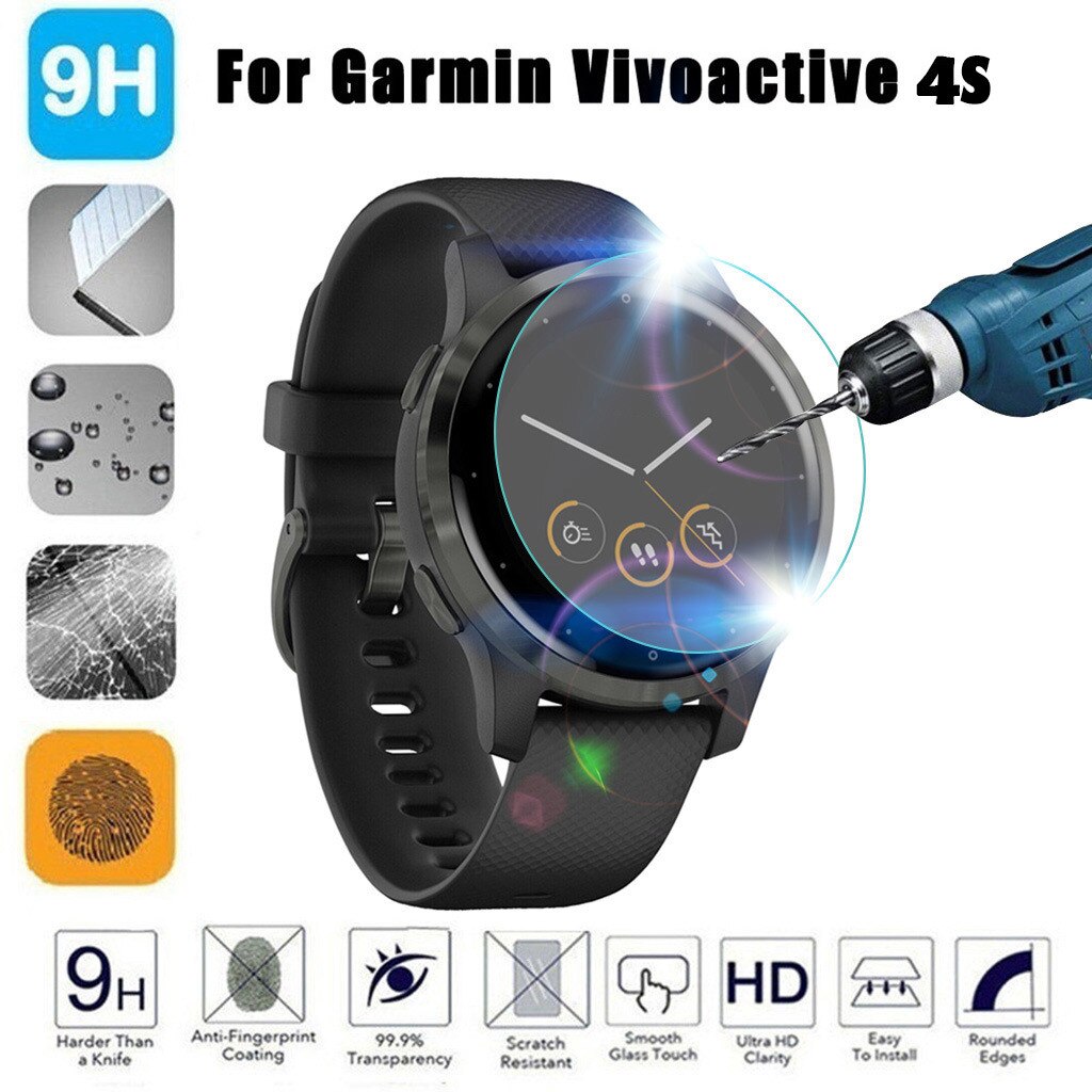1Pc Volledige Cover Film Gehard Glas Screen Protector Voor Garmin Vivoactive 4S Smart Horloge Clear Cover Scherm Beschermende 19Nov08