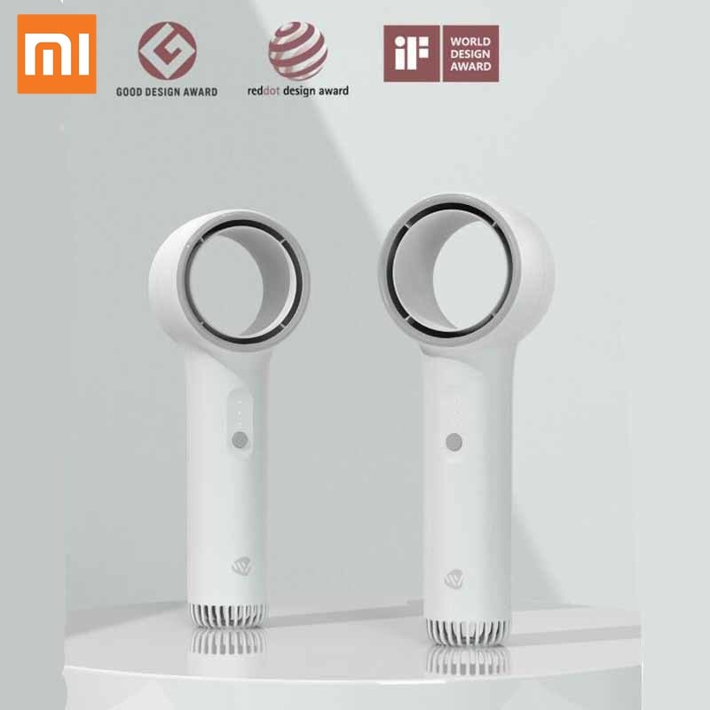 Xiaomi Weiyuan Handheld Blattloser Fan Blattloser Sicherheits Starke Wind Geräuscharm SchöNe Und Tragbare Schaufel Auto Reise Verwenden Fans