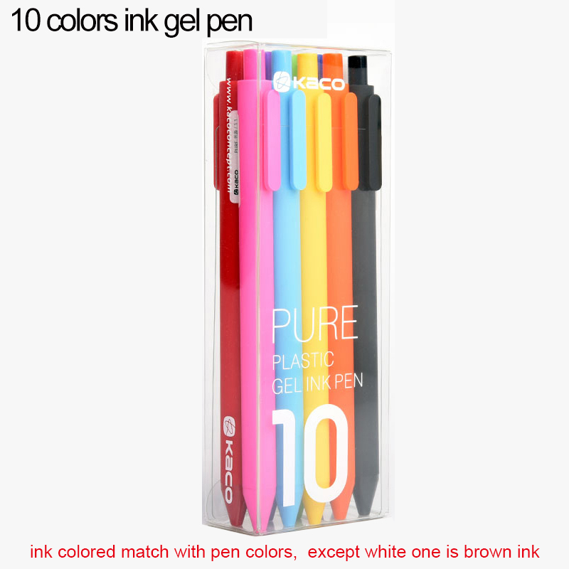 Kaco gelstifte-einstellen mit schwarzer und farbiger tinte, einziehbar, für freundlicher und erwachsene zum malen, 0.5mm extrafeine spitzen, niedliches schreibwarenset: Armeegrün