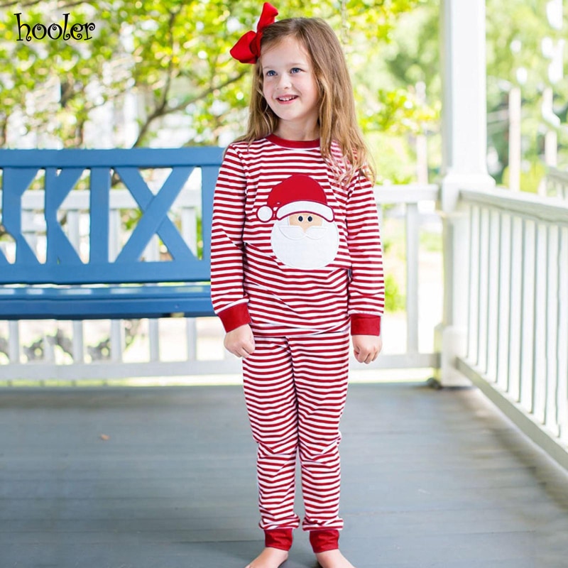 Weihnachten Kleidung freundlicher Baby Jungen Mädchen Weihnachten Santa Plaid Spitzen + Hosen Pyjama Nachtwäsche Boutique freundlicher Kleidung vestaglia Tussi