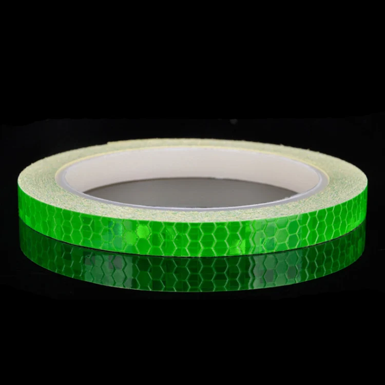 Pegatinas reflectantes para bicicleta, cinta fluorescente de 1cm x 8m, tiras de advertencia de seguridad, cintas de ciclismo para casco de bicicleta, motocicleta y Scooter: Rojo