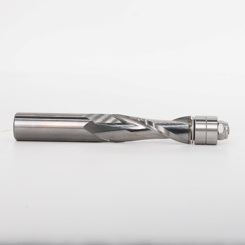 Solid Carbide Two Flute Flush Trim Router Bit Bearing Guided - Spiral Upcut/Downcut-1/4“ 1/2" Shank: 6mm Shank DownCut